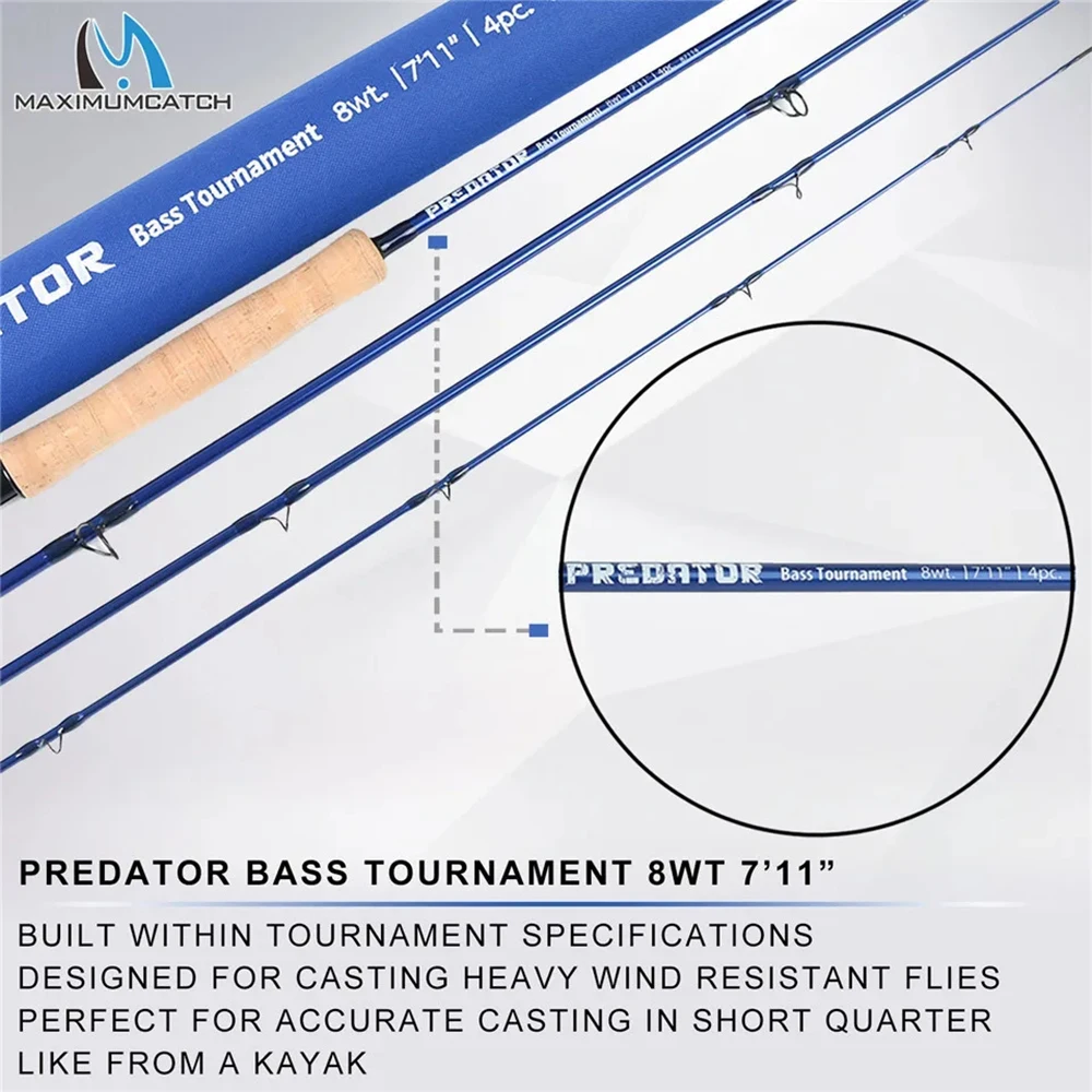 MAXIMUMCATCH 9ft 8-12WT المفتر - مراجعة Fishing Rod Ice وسعره