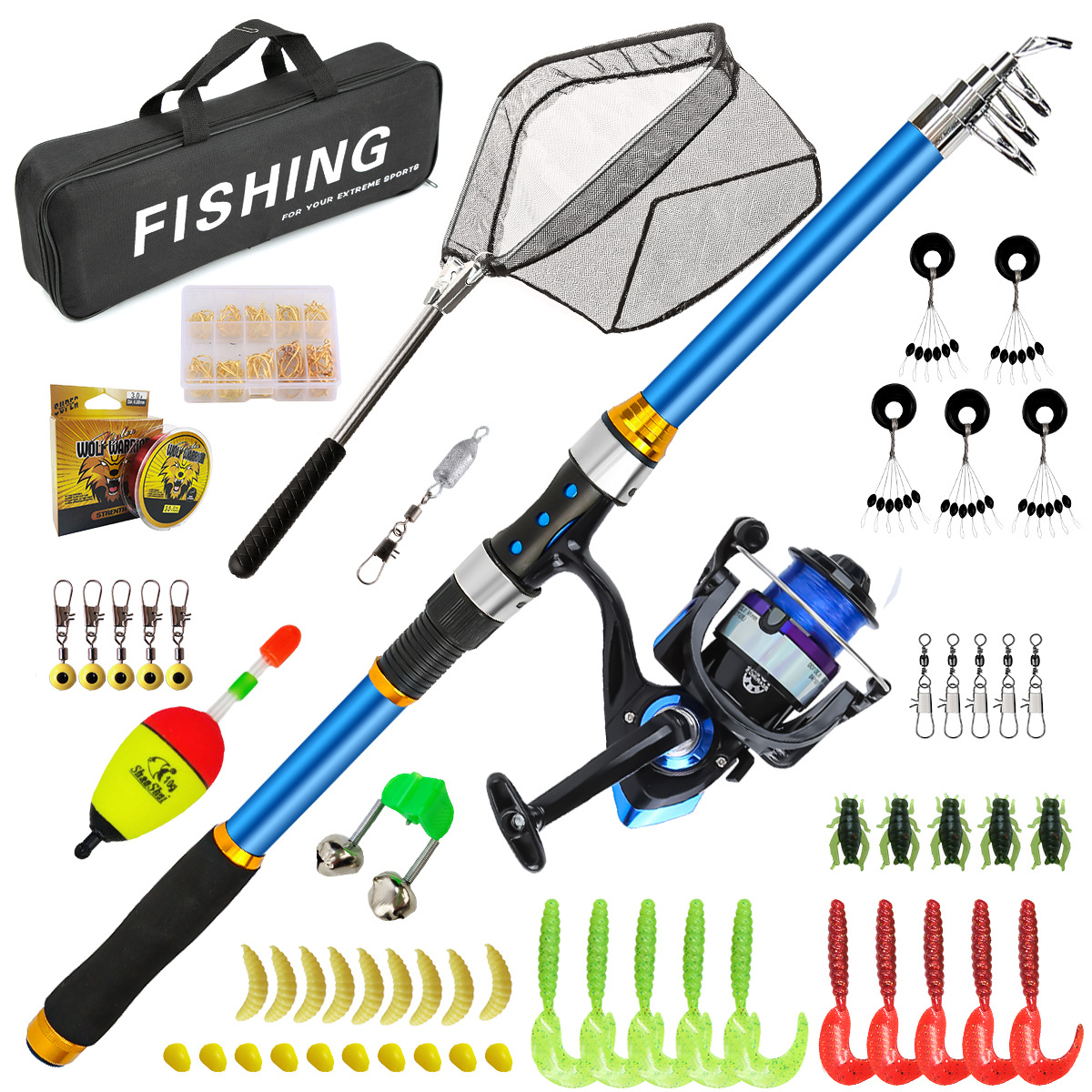مجموعة صنارة صيد من الألياف ال - مراجعة Fishing Rod Combo وسعره