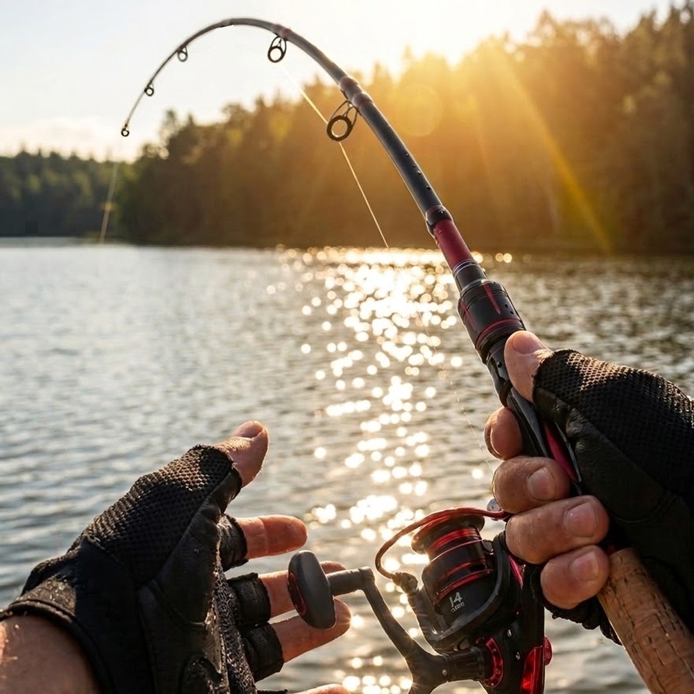 قصبة صيد من ألياف الكربون خفيف - مراجعة Fishing Rod Combo وسعره